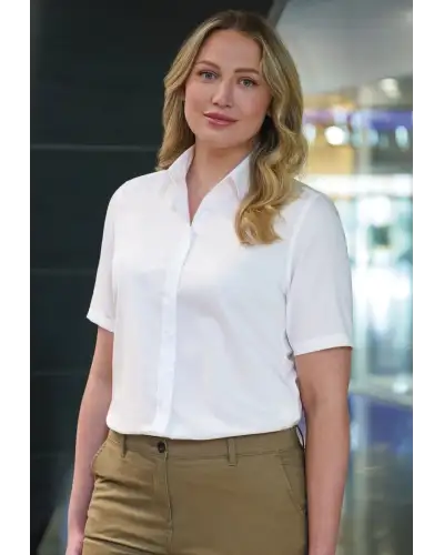 Blouses Brook Taverner Olbia Semi Fitted Non-Iron Shirt A - White £35.00