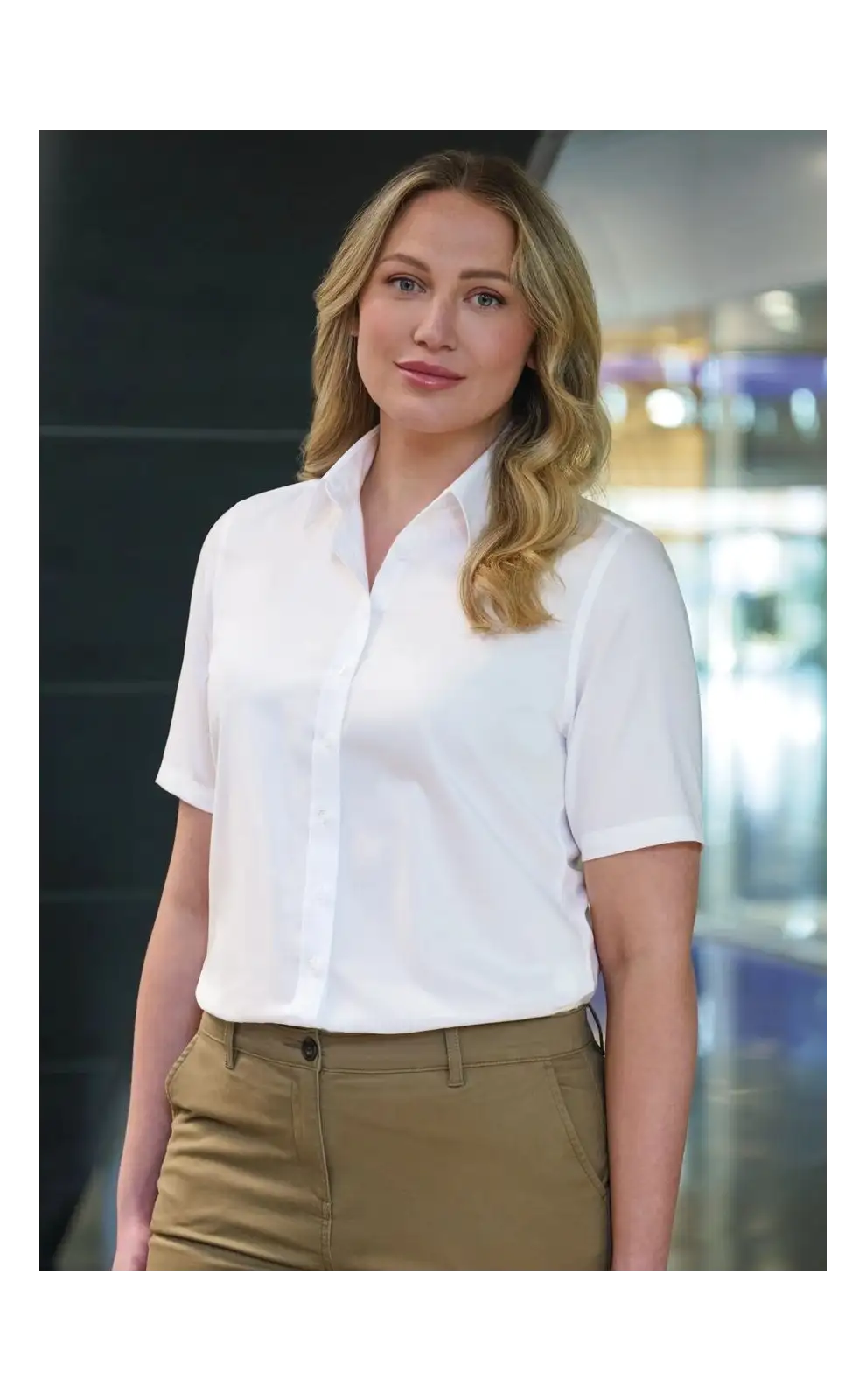 Blouses Brook Taverner Olbia Semi Fitted Non-Iron Shirt A - White £35.00