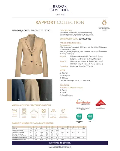 Ladies' Jackets Brook Taverner Margot Tailored Fit Jacket £112.00