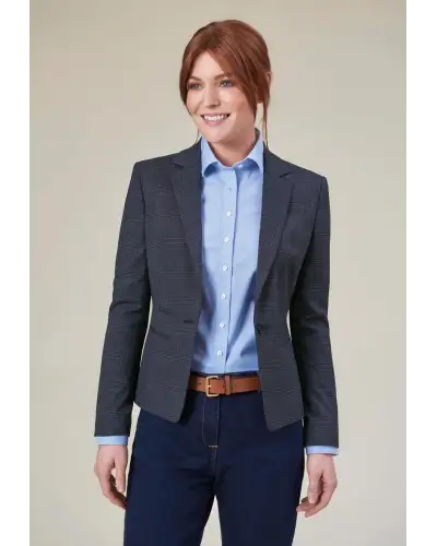 Ladies' Jackets Brook Taverner Alegra Slim Fit Jacket A - Navy Check £120.00
