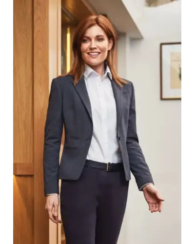 Ladies' Jackets Brook Taverner Alegra Slim Fit Jacket A - Navy Check £120.00