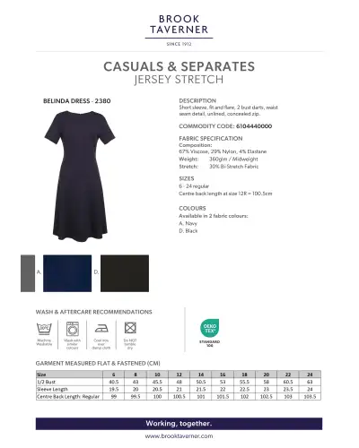 Dress Brook Taverner Belinda Jersey Stretch Dress £45.00