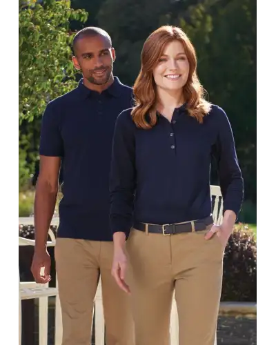 Polo Shirts and Breton Tops Brook Taverner Anna Premium Cotton Polo £25.00