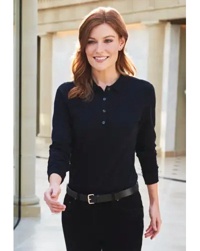 Polo Shirts and Breton Tops Brook Taverner Anna Premium Cotton Polo £25.00