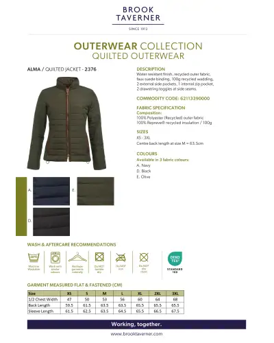 Premium Quilted Outerwear Brook Taverner Alma Quilted Jacket £112.00