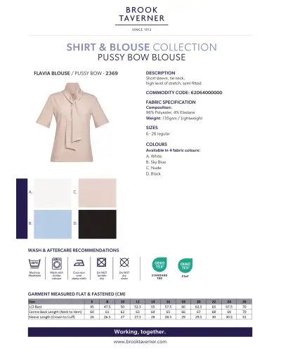 Blouses Brook Taverner Flavia Pussy Bow Blouse £45.00