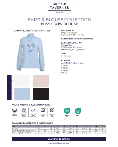 Blouses Brook Taverner Andria Pussy Bow Blouse £45.00