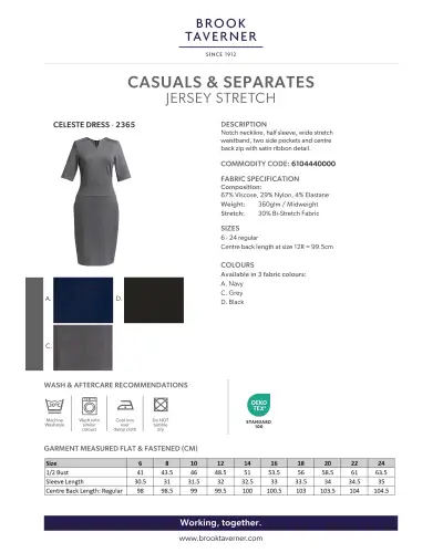 Dress Brook Taverner Celeste Jersey Stretch Dress £45.00