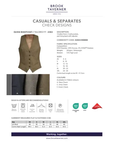 Waistcoat Brook Taverner Olivia Check Waistcoat £45.00