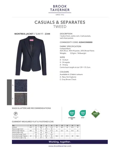 Ladies' Jackets Brook Taverner Montreal Tweed Jacket £145.00