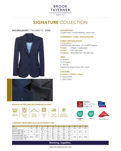 Ladies' Jackets Brook Taverner Novara Tailored Fit Jacket £150.00