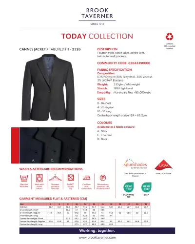 Ladies' Jackets Brook Taverner Cannes Tailored Fit Jacket £120.00