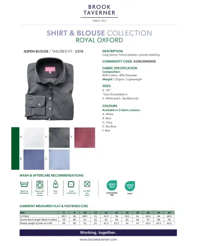 Blouses Brook Taverner Aspen Royal Oxford Shirt £42.00