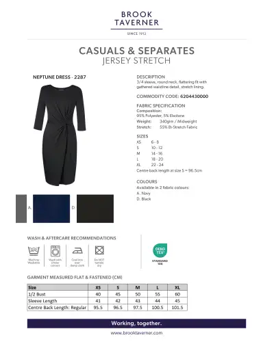 Womenswear Brook Taverner Neptune Jersey Stretch Dress £45.00