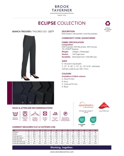 Ladies' Trousers Brook Taverner Bianca Tailored Fit Trouser £45.00