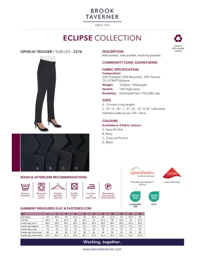 Ladies' Trousers Brook Taverner Ophelia Slim Fit Trouser £45.00