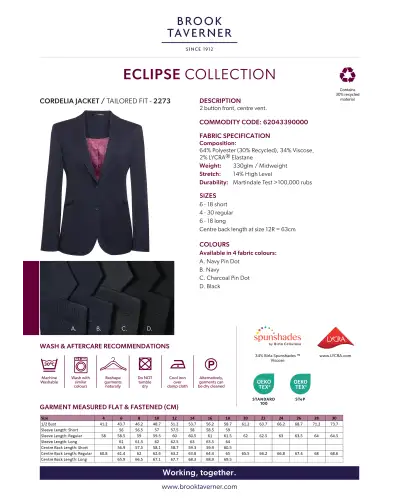 Ladies' Jackets Brook Taverner Cordelia Tailored Fit Jacket £85.00