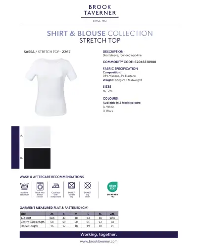 Stretch Tops Brook Taverner Sassa Ladies Stretch Top £35.00