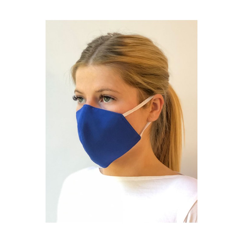 Shaped face masks Vortex Designs Shaped Poppy Cobalt £11.00
