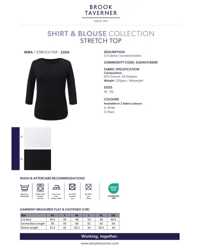 Stretch Tops Brook Taverner Mira Ladies Stretch Top £42.00
