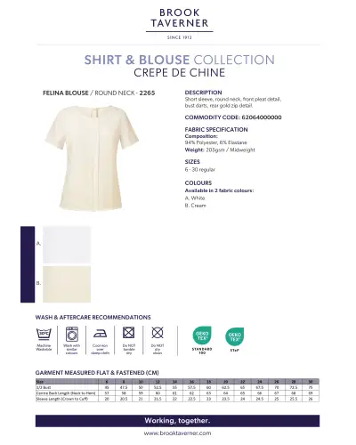 Blouses Brook Taverner Felina Crepe De Chine Blouse £45.00