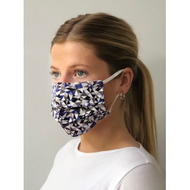 Pleated face masks Vortex Designs Pleated Suzie Cobalt £11.00