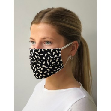 Pleated face masks Vortex Designs Pleated Sadie-Hattie Black £11.00
