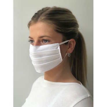 Pleated face masks Vortex Designs Pleated Poppy White £11.00