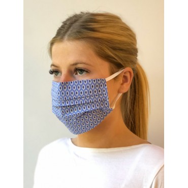 Pleated face masks Vortex Designs Pleated Emma Beth Sky Blue £11.00