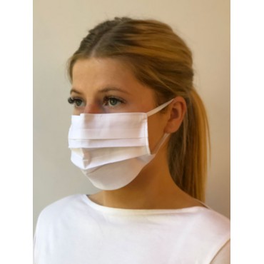 Pleated face masks Vortex Designs Pleated Cotton-Touch White £11.00