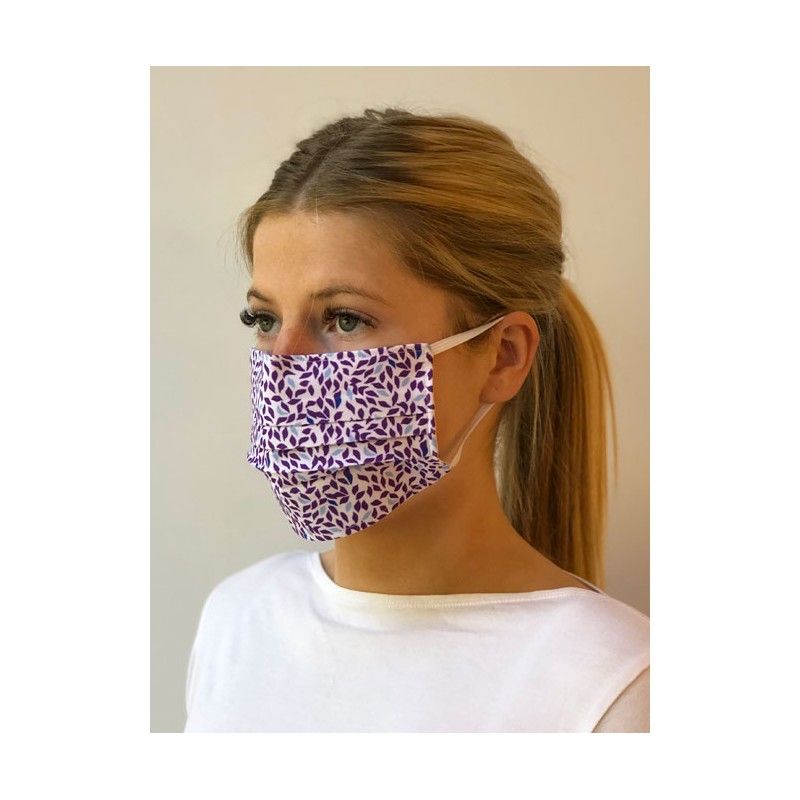 Pleated face masks Vortex Designs Pleated Ava Berry £11.00