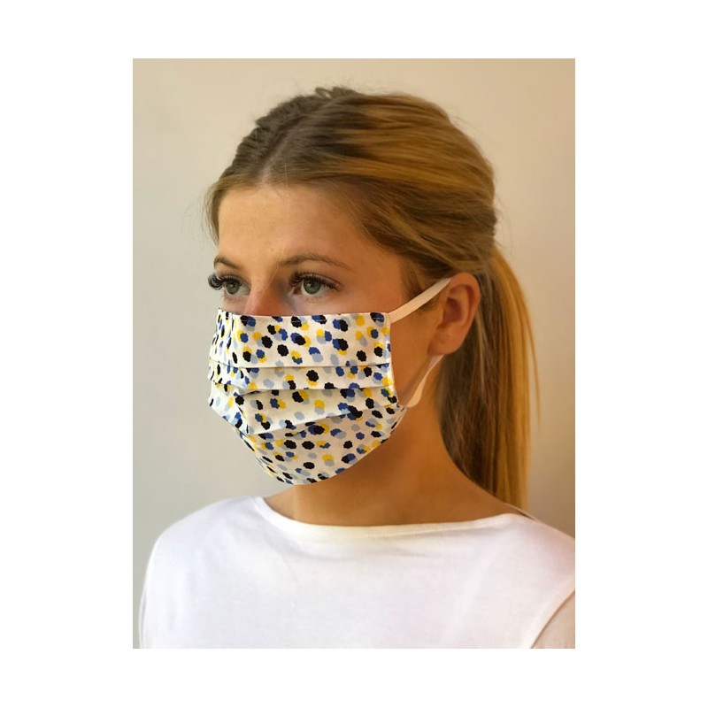 Pleated face masks Vortex Designs Pleated April-Paige Yellow £11.00