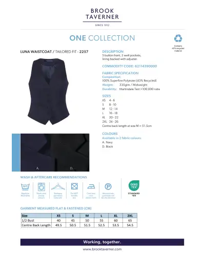 Waistcoat Brook Taverner Luna Ladies Waistcoat £45.00