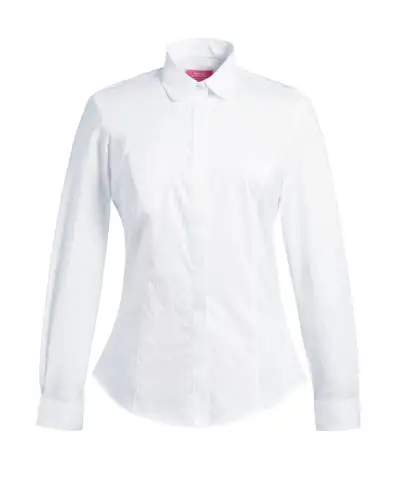 Blouses Brook Taverner Franca Slim Fit Blouse A - White with front panel design £45.00