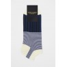 PEPER HAROW PEPER HAROW Oxford Stripe Mens Trainer Socks - Black £11.00