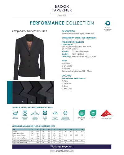 Ladies' Jackets Brook Taverner Ritz Tailored Fit Jacket £120.00