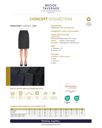 Skirts Brook Taverner Sigma Straight Skirt £45.00