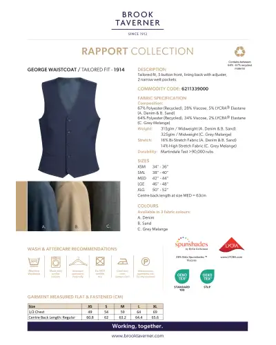 Waistcoat Brook Taverner George Waistcoat £45.00