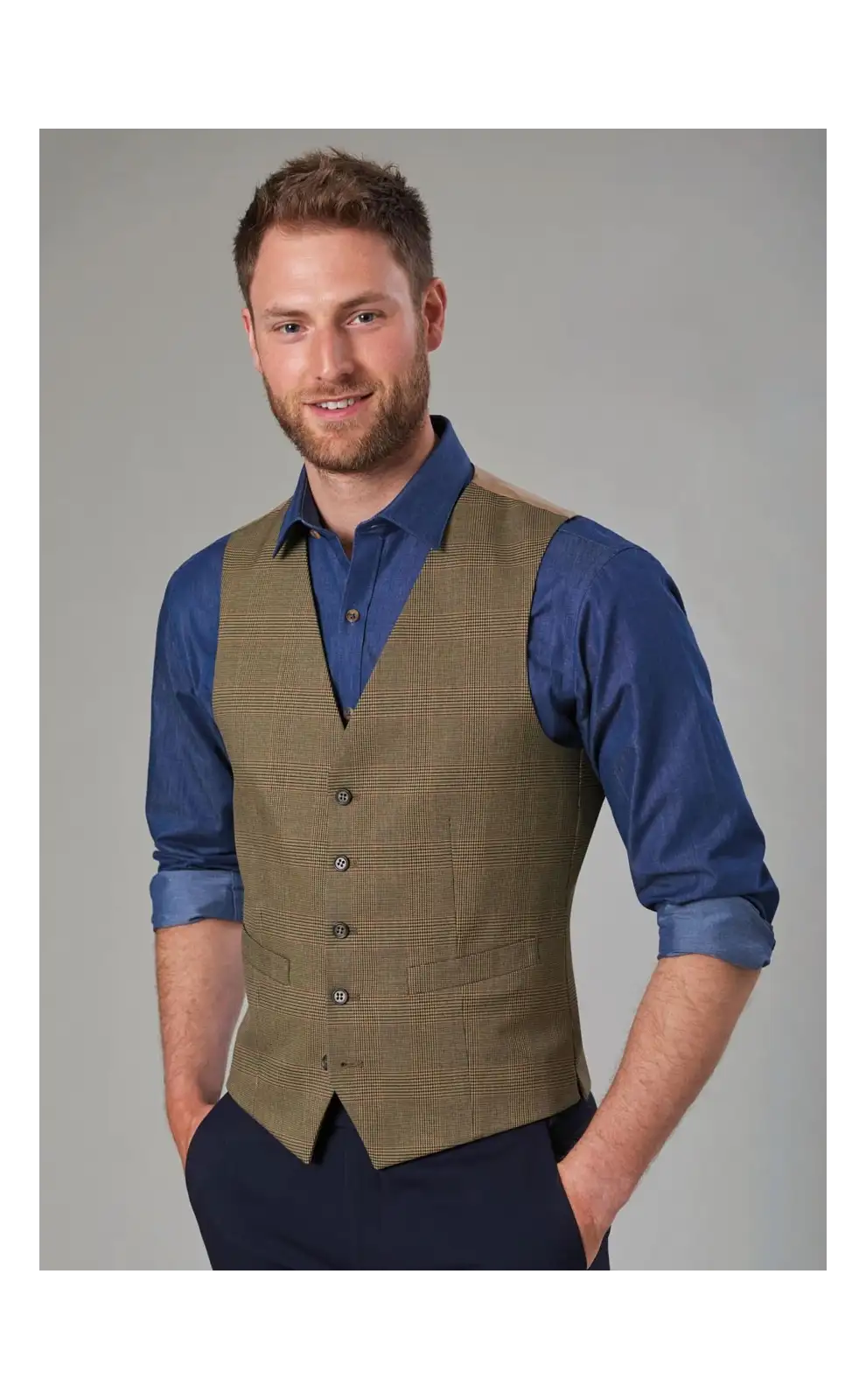 Waistcoat Brook Taverner Emilio Check Waistcoat £45.00