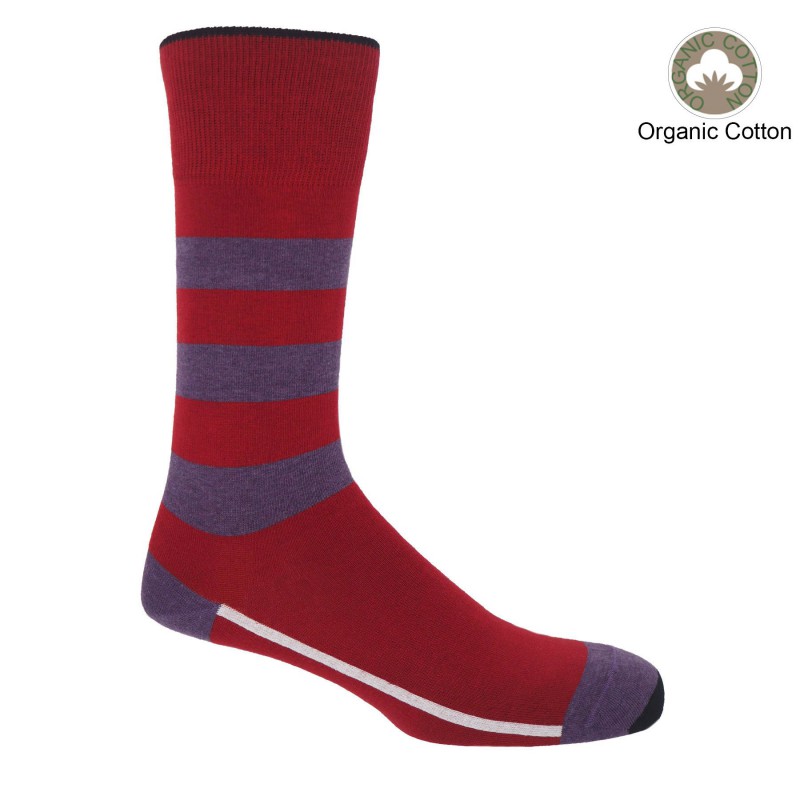 Men PEPER HAROW Equilibrium Organic Mens Socks - Red £16.00