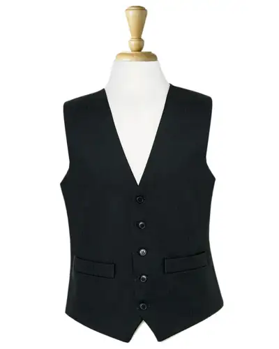 Men's Waistcoats Brook Taverner Corporatewear Black Herringbone Waistcoat £45.00