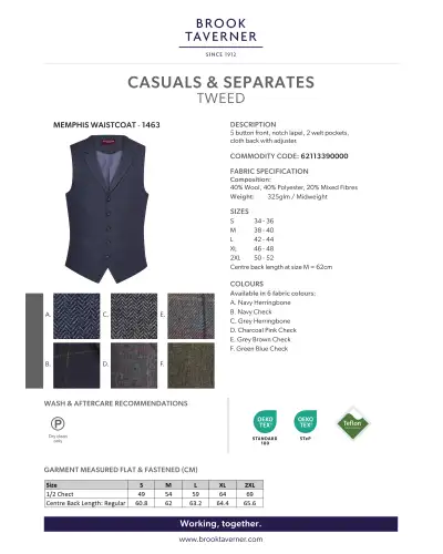 Waistcoat Brook Taverner Memphis Mens Waistcoat £45.00