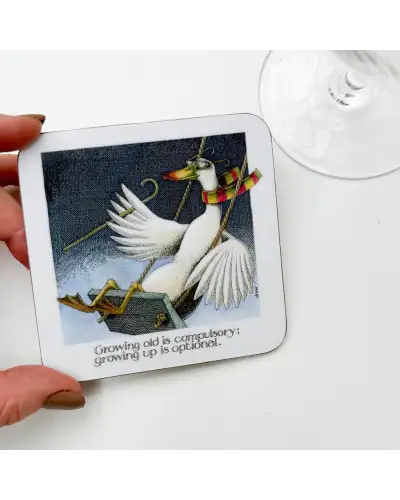 Animals Fox and Chave Simon Drew Coaster - Growing Old £4.00