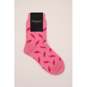 Women PEPER HAROW Leaf Womens Socks - Pink £13.00