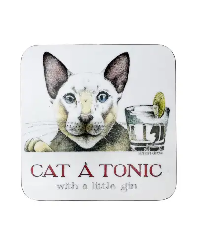 Animals Fox and Chave Simon Drew Coaster - Cat-A-Tonic £4.00