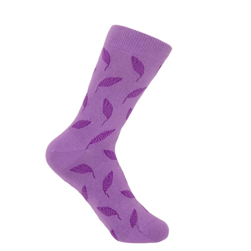 Women PEPER HAROW Leaf Womens Socks - Violet £13.00