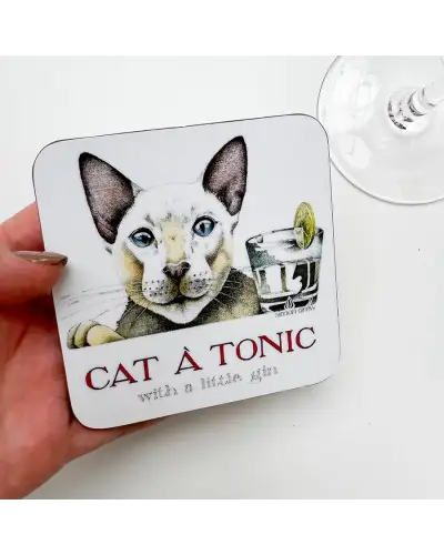 Animals Fox and Chave Simon Drew Coaster - Cat-A-Tonic £4.00