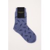 Women PEPER HAROW Leaf Womens Socks - Navy £13.00