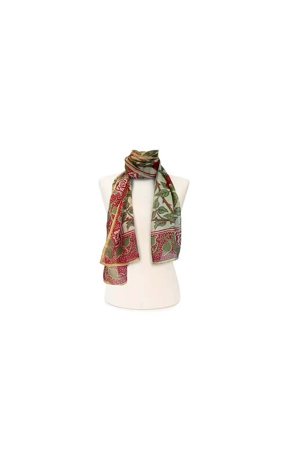 Scarves Fox and Chave Tudor Rose Garden Habotai Silk Scarf £32.00