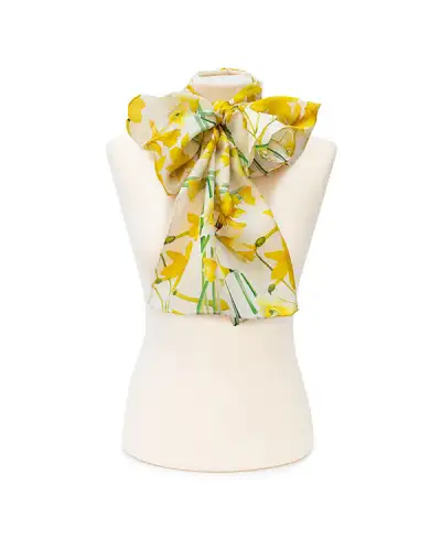 Scarves Fox and Chave Daffodils Habotai Scarf-FC-62-400 £42.00